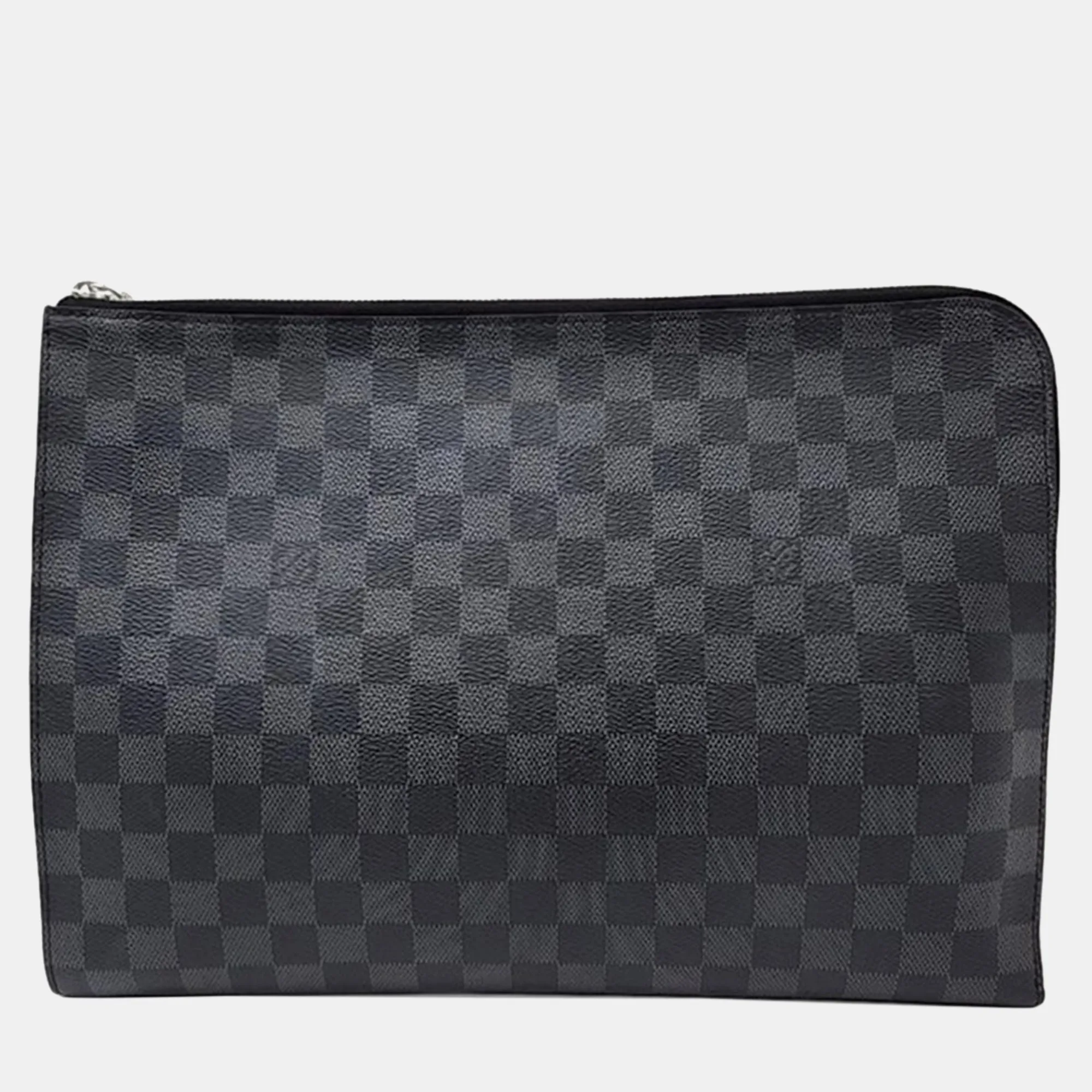 Graphite Canvas Pochette Jour Clutch Bag