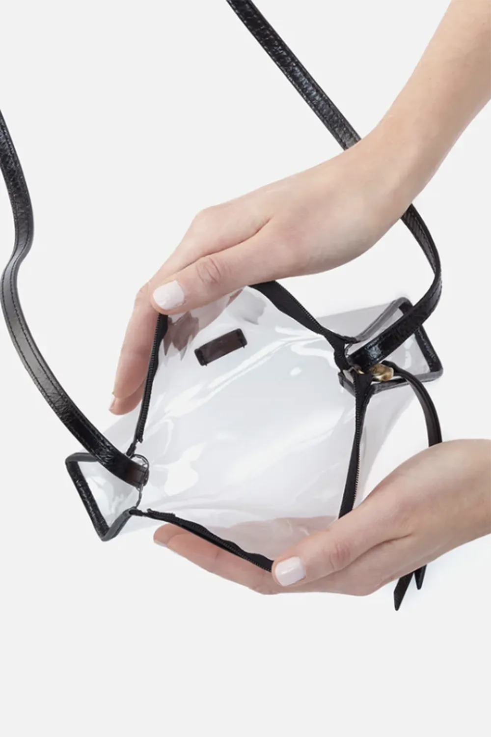 Jewel Crossbody Bag - Clear / Black