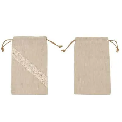 Jute Laced Drawstring Pouch