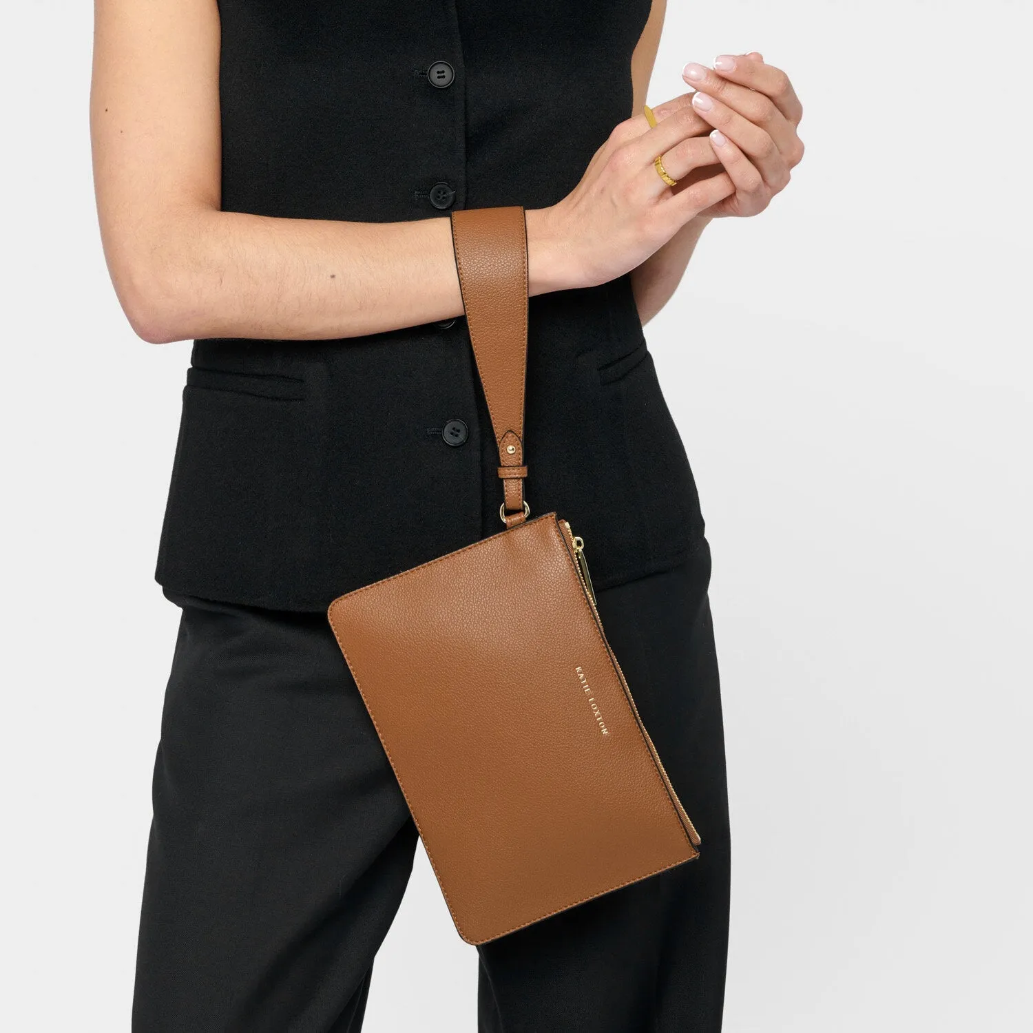 Katie Loxton Cognac Marni Wristlet Pouch KLB3646