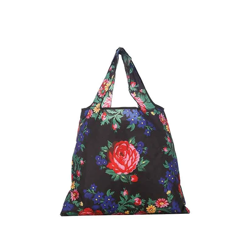 Kokum Floral Art Foldable Grocery Tote Bag