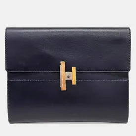 Leather Cinematic Clutch Bag