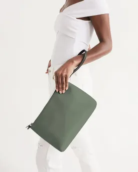 Medium Dark Warm Green Zip Pouch | Medium Dark Pale Pastel Warm Green | C15M0Y30K60