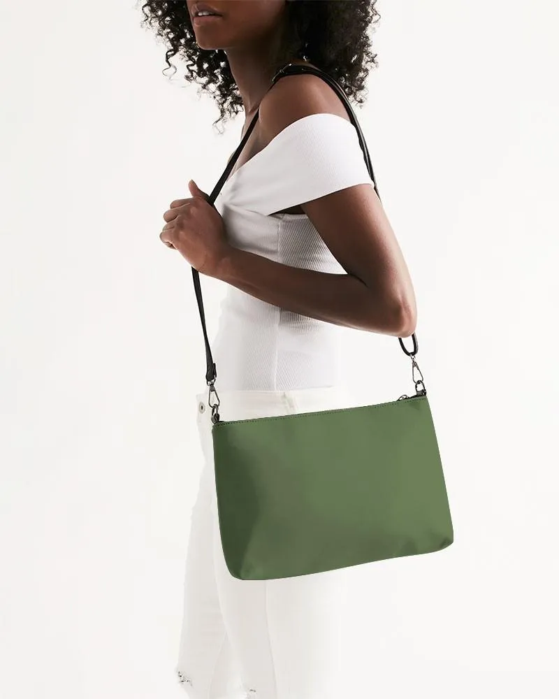Medium Dark Warm Green Zip Pouch | Medium Dark Pastel Warm Green | C30M0Y60K60
