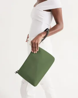 Medium Dark Warm Green Zip Pouch | Medium Dark Pastel Warm Green | C30M0Y60K60