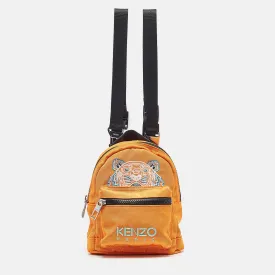 Orange/Black Nylon Mini Embroidered Tiger Backpack