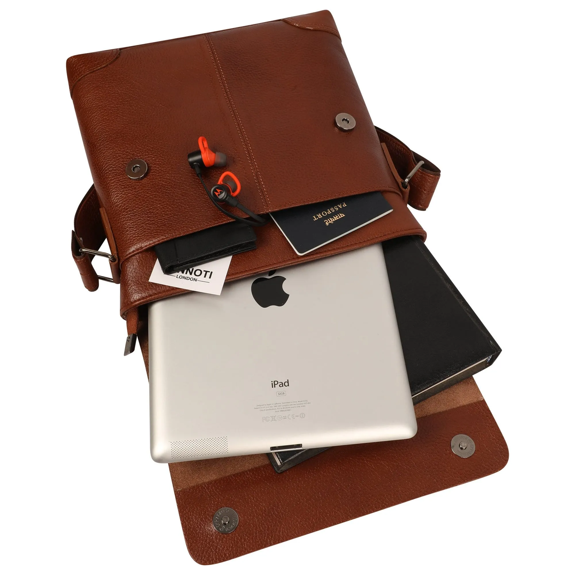 Rich Brown Genuine Leather Messenger Bag