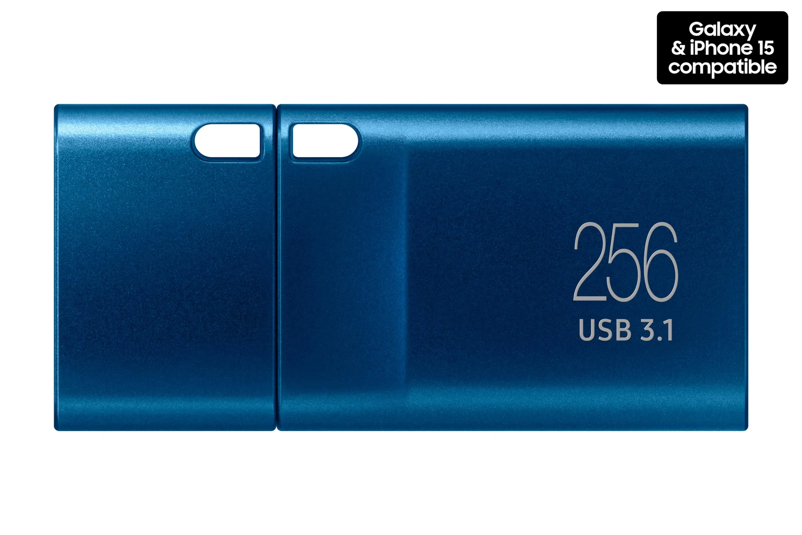 SAMSUNG Type-C USB Flash Drive, 256GB, Transfers 4GB Files in 11 Secs w/Up to 400MB/s 3.13 Read Speeds, Compatible w/USB 3.0/2.0, Waterproof, 2022, Blue, MUF-256DA/AM