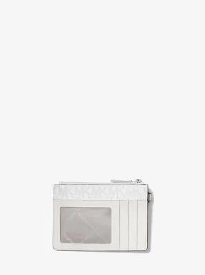 Small Logo and Leather Coin Wristlet