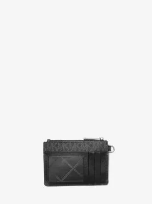 Small Logo and Leather Coin Wristlet