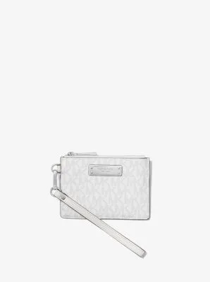 Small Logo and Leather Coin Wristlet