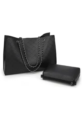 Square Tote Set | Black