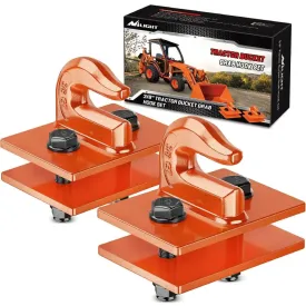 Tractor Bucket Grab Hook 3/8 Inch Orange (Pair)