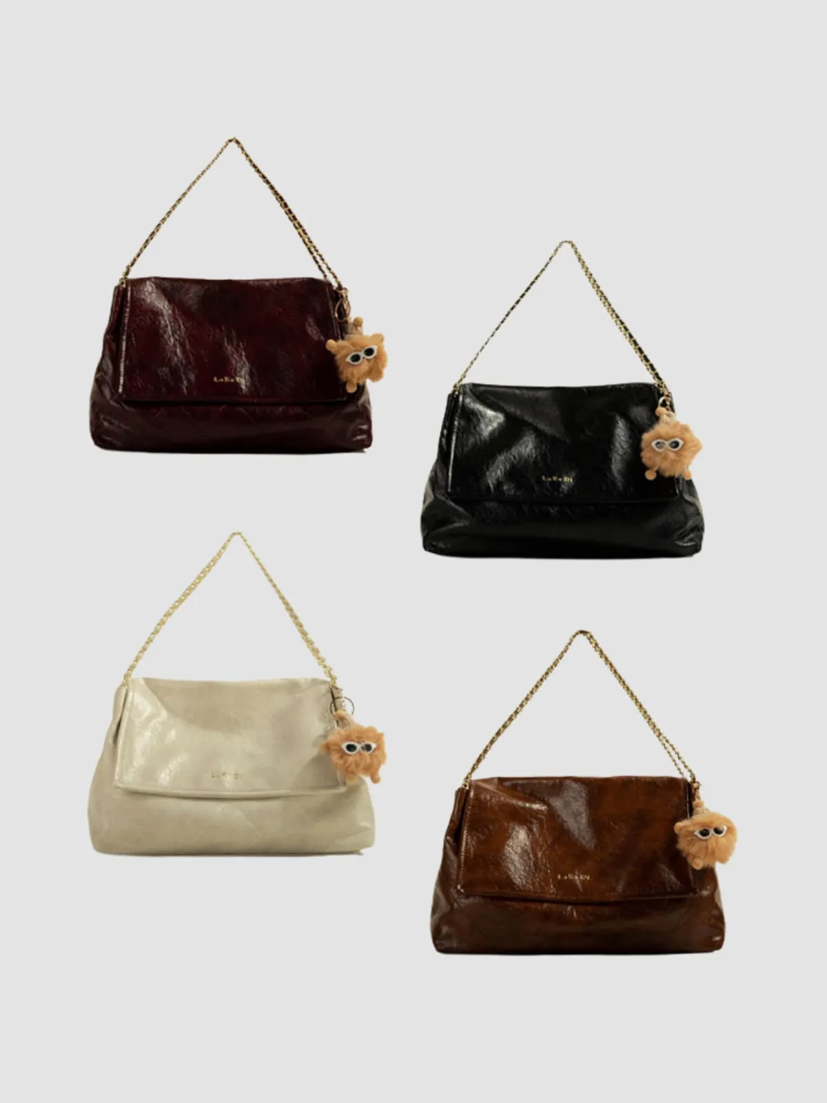 WLS Trendy Texture Shoulder Tote Bag